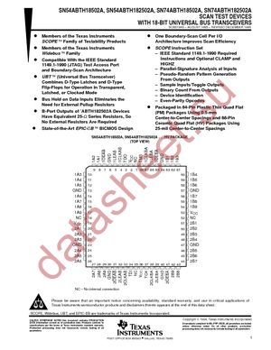 SN74ABTH182502APM datasheet  